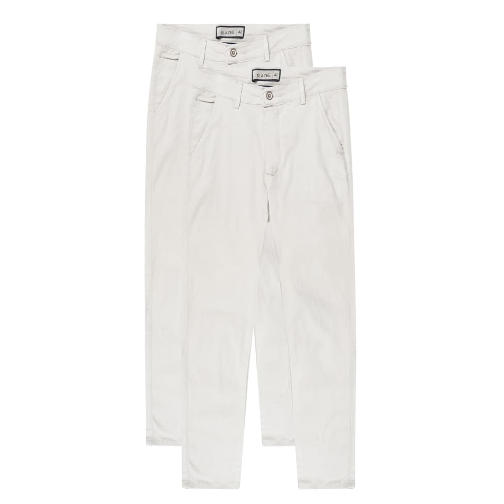 Kit 2 Calças de Sarja com Corte Chino - Santorini